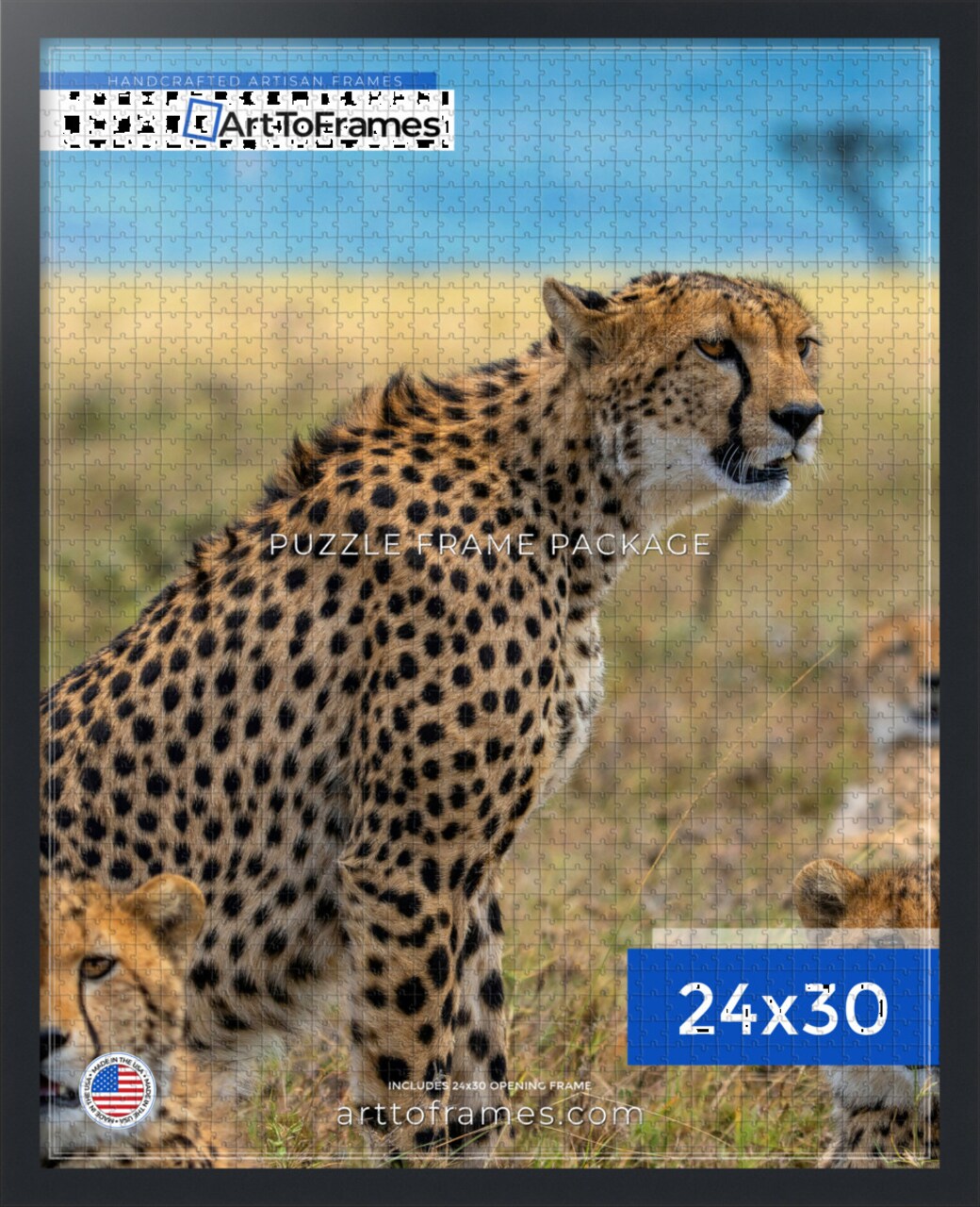 ArtToFrames 24x30 INCH / 61x76.2 CM Puzzle Frame for 1000 piece Puzzles.This 1.25 Inch Custom MDF Frame for Puzzles Comes with Economy Acrylic, Available in Multiple Colors